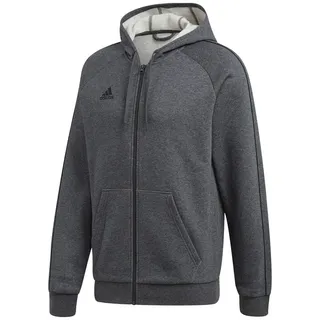 adidas Herren Fullzip Hoody Core 18 FT8070 S - Dark Grey Heather/Black - S