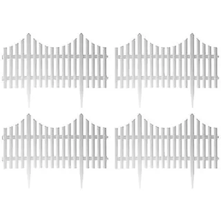 Hti-Living Zierzaun Bogen unten Nessa 240 cm 1 Stück Weiß