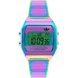 Adidas Uni Uhr DIGITAL TWO Edelstahl mehrfarbig AOST24057