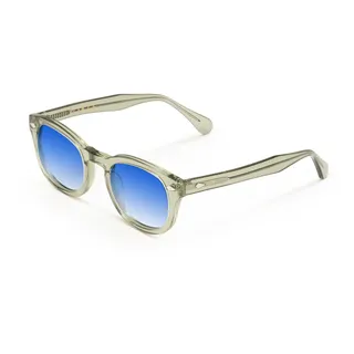 XLAB 8004 Sonnenbrille im Moscot-Stil, Unisex, 48mm , Grün/blau schattiert - 48mm