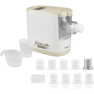 Beper automatische Nudelmaschine, 9 Matrizen, 200W, für Hartweizen, glutenfreie & Eiernudeln,