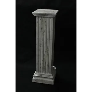 Podest Säule Ägyptisch Blumenständer Antik Stil 85 cm Weiß Standsäule