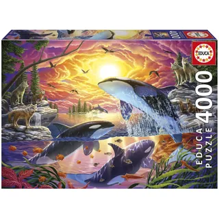 Educa Orcas und Wölfe. Puzzle 4000 Stücke - Multicolor | One Size