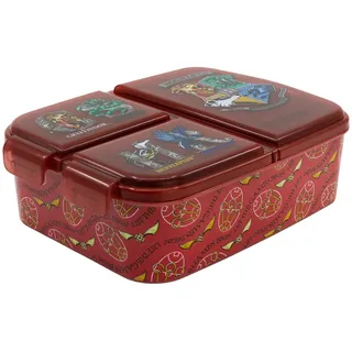 HARRY POTTER Lunchbox in Rot Frühstücksbox für Kinder