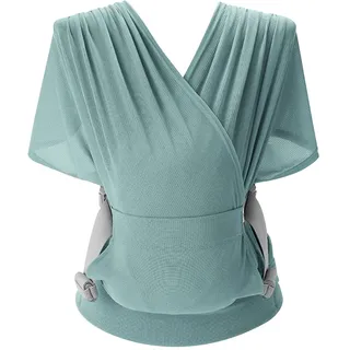SONARIN Atmungsaktive Baby Tragetuch,Ergonomische Dehnbar Babytragetücher Babytrage Leichte Tragbare Baby Tragesystem Tragetuch Sling für Neugeborene Kleinkinder bis zu 15KG(Grün)