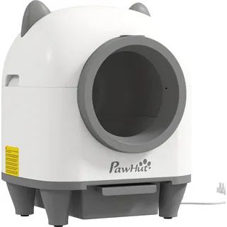 PawHut Katzentoilette Selbstreinigend 80L Grau/Weiß