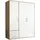 Pol Power Valencia Kleiderschrank Laminat 3 Türen 155x195x60 cm
