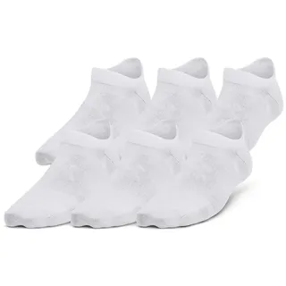 Under Armour Essential No Show 6er Pack) Socken, weiß - XS