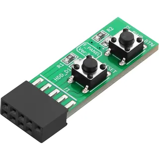 SinLoon 9-poliger Reset/Power ON/OFF-Schalter-Adapter-Test für Desktop-PC-Motherboard