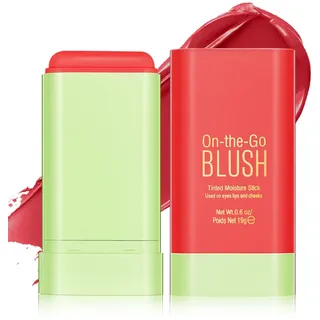 LOPHE Creme Blush Stick, 3-IN-1 Multi Stick für Wangen Lippen Augen, Feuchtigkeitsspendend, Natürliche Milk Makeup Matte Rouge, Multi-use Wangen Tint für Alle Hauttöne Cosmetic(02)