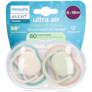 Philips Avent ultra Air olijf/beige 2st 2 St Schnuller
