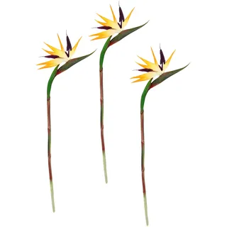 I.GE.A. Künstliche Blume Strelitzie Paradiesvogelblume Exotischer Dekozweig", Zweig Einzelblume Dekoblume Stielblume Hochzeit Dekoration