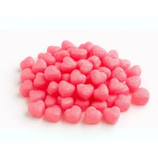 Verpackungschips Herz Bio Rosa 10-400L | aus Maisstärke | 100% biologisch abbaubar und kompostierbar Füllchips Polsterchips Polstermaterial Füllmaterial (300)