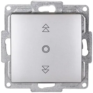 Günsan Visage Schalter Jalousieschalter Rolladenschalter 1x Schaltwippe UP Silber