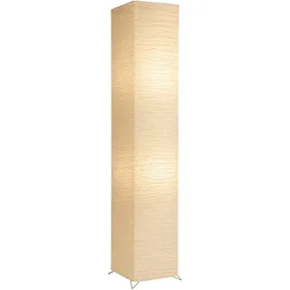 ACMHNC LED Stehlampe Papier Wohnzimmer, E27 Stehleuchte Schlafzimmer Mit Papierschirm, 2 Flammig Warmes Licht Papier Standleuchte Leselampe Für Restaurant Esszimmer, H: 123Cm,Beige