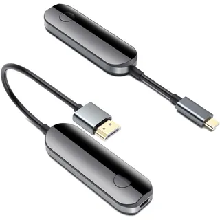 iShare Pro Wireless HDMI Transmitter and Receiver Kit 2K, Screaming Netflix, Amazon Video to TV, HD Video and Audio Sync, USB C HDMI Wireless Adapter for iPhone 15, iPad Pro, MacBook Pro/Air