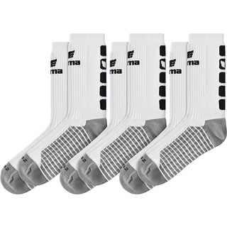 Erima Unisex Kinder 3er Pack Classic 5-C Socken Weiß/Schwarz, 31 EU