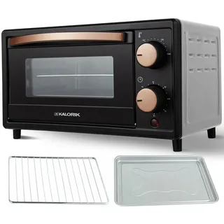 MINIBACKOFEN 10L SCHWARZ WIRTSCHAFTLICH FUNKTIONAL KOMPAKT ZUBEHÖR TIMER