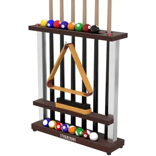 Stradivari Billard-Queue Ständer "Francesca", Holz-Walnuss
