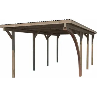 Weka Einzelcarport 606 A 3,00 x 6,00 m kdi mit Rundbogen