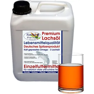 Lachsöl Koi kaltgepresst Omega 3 Öl für Fische Lebensmittelqualität Lachs Fisch Öl Koifutter Zusatz Astax Energie Immunkraft für Koi Frühjahr Herbst 5L