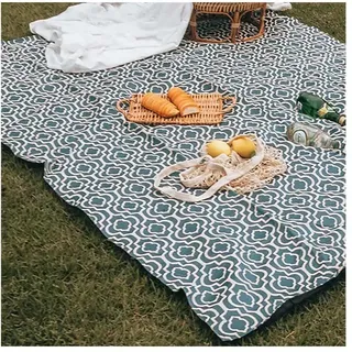 Wasserdichte Picknickdecke Sandfest Stranddecke Tragbar Faltbar Picknickmatte Waschmaschinenfest Baumwollmischung Feuchtigkeitsbeständige Matte Teppich Für Camping Reisen Wandern 150X150Cm, 150X200Cm