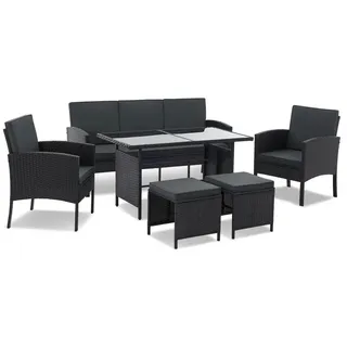 Juskys Turin  6-tlg. Schwarz