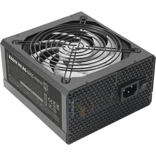 Tacens Radix VII AG 800S, 800W ATX PSU, 10 Jahre Garantie, 80Plus Silber, 87% Effizienz, SMD- und DC-DC-Technologien, AI-RPM 140mm FDB-Lüfter, TK 105o Japanische Kondensatoren, Schwarz