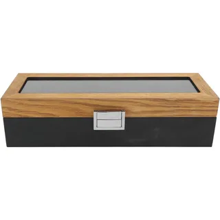 Uhrenbox, Uhrenbox Massivholz 6 Slot Display Aufbewahrungskoffer Einfacher Klassischer Vintage Organizer Herren Uhrenetui Uhren Organizer für Herren Uhrenboxen
