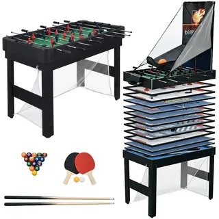 Relaxdays Spieltisch 20 in 1, Zubehör Weiß,Grün,Schwarz