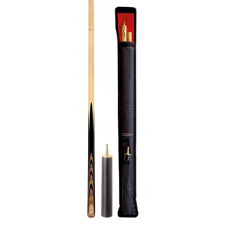 Winsport Snooker Queue Dufferin, 2-TLG Snooker Cue - Set mit Extension/Verlängerung und Tasche, Eschenholz, super Spielqualität, 145 cm