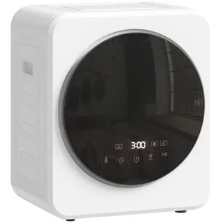4 kg Ablufttrockner, 800W mit Edelstahltrommel und einstellbarem Timer, Weiß