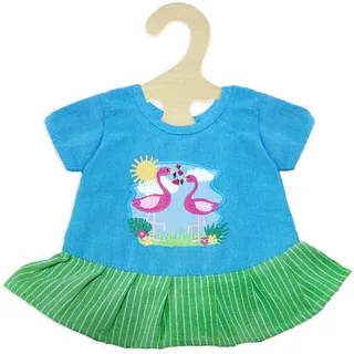 Heless 2810 Fair Trade Kleid für Puppen im Flamingo Ella Design, Größe 35-45 cm