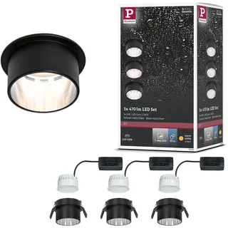 Paulmann Gil Coin 3-Step-Dim 3x rund schwarz matt/Eisen