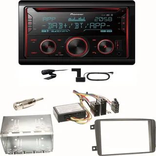Pioneer FH-S820DAB DAB+ USB Einbauset für Mercedes C-Klasse W203 CLK W208 W209