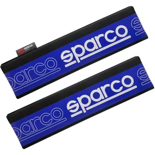 SPARCO Gurtschoner Gurtpolster mit Sparco-Logo Blau 2tlg | Gurtpolster-Set, Blau, mit Sparco-Logo, 2-teiliges Set, universell einsetzbar