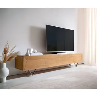 DeLife Kayu Lowboard 220 cm Beige Holz