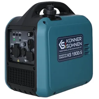 K&S Könner&Söhnen KS 1900i S Inverter-Generator 2,0 kW, Stromerzeuger Inverter mit schallgedämpftem Gehäuse, Notstromaggregat Benzin mit Kupferwicklung, Generator Inverter mit 2 USB-Ausgängen