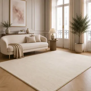The CarPET Kuschelig & Super Soft Teppich 300 x 400 cm Beige