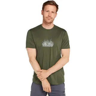 Icebreaker Herren Tech Lite Iii Grown Naturally T-Shirt (Größe XXL, oliv)