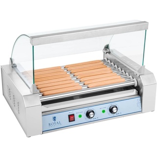 Royal Catering Hot Dog Grill - 9 Rollen - Edelstahl