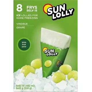 Sun Lolly Traube 1 Kartons 8 x 60ml (480ml) Eis Wassereis