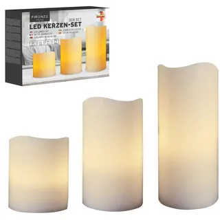 preisknacker LED Kerzen 3er Set beige