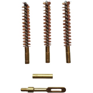 SHOT-FLON Bronzebürste 22/7/7.62/9/45 Innengewinde 1/8'' 3 Stück Plus Werghalter und Adapter Pistolen Gewehr Pflege (Kaliber 5.56mm (22))