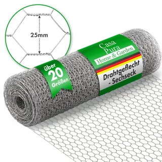 casa pura Drahtzaun Kaninchendraht 100 cm Silber