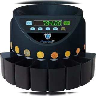 Securina24 Automatischer Euro Münzzähler & -sortierer Geldzählmaschine SR1200 Geldzähler Münzzählautomat