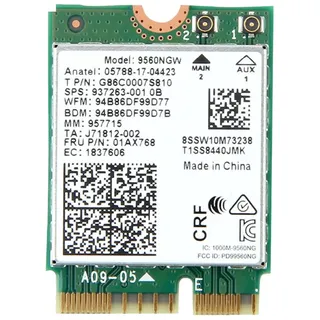 kekaa 1 Stück 1730 Mbit/S Wireless AC 9560 Dual Band 2,4 G 9560NGW Wireless-Adapter 5G Bluetooth 5.0 802.11Ac M.2 CNVI