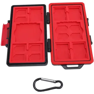 Speicherkartenkoffer -Halter -Organizer, Wasserspeicherbox für XQD-, CF-, SIM- und SD -Karten, Speicherkartenbehälter mit Sicheren Snap Lock