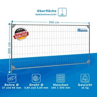 Bauzaun classic 2 mit Eckverstärkung