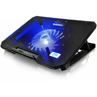 AABCOOLING NC74 - Notebook-Ständer mit 125mm Lüfter, einstellbare Neigung und Blaue LED, Laptop-Lüfter, Laptoptisch, Laptop-Unterlage für Laptops bis 15,6 Zoll und PS4 / Xbox Konsolen, Halterung